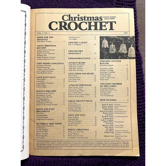 Christmas Crocheted pattern book 1989 - Picture 3 of 15